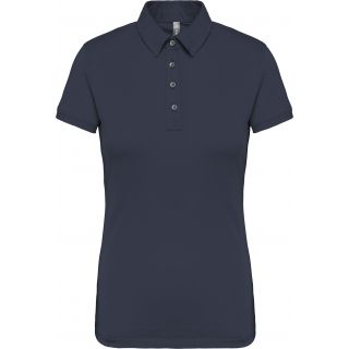 Polo jersey manches courtes femme Navy