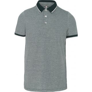 Polo bicolore homme Marl Fir Green