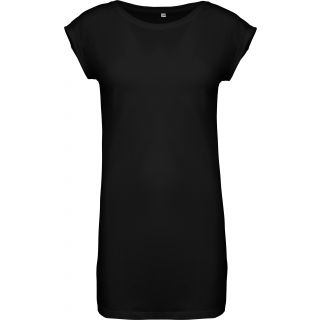 T-shirt long femme K388 - Black