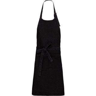 TABLIER COTON AVEC POCHE Black Denim