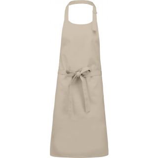 Tablier coton sans poche Beige