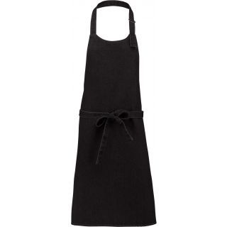 Tablier coton sans poche Black Denim