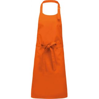 Tablier coton sans poche Orange