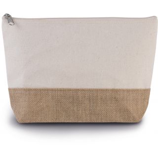 Pochette en toiles de coton et jute Natural / Natural