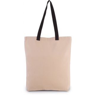 Sac shopping à soufflet avec poignées contrastées Natural / Black