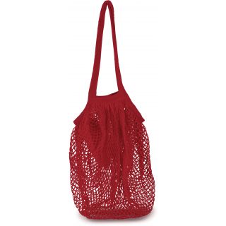 Sac filet à provision en coton Cherry Red