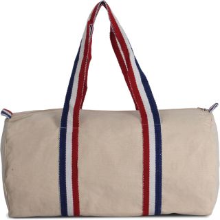 Sac fourre tout en toile de coton Natural / Reflex Blue / White / French Red