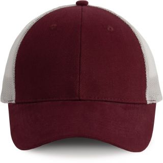Casquette Trucker - 6 panneaux Burgundy / Light Grey