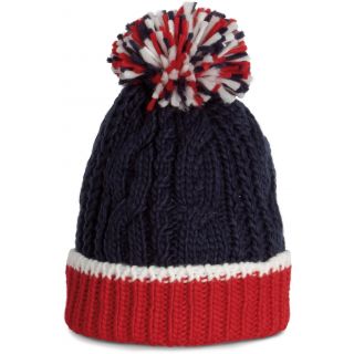 Bonnet en maille tricot Red / White / Navy