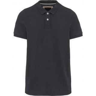 Polo vintage manches courtes homme Vintage Charcoal