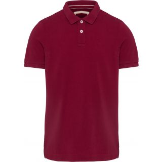 Polo vintage manches courtes homme Vintage Dark Red