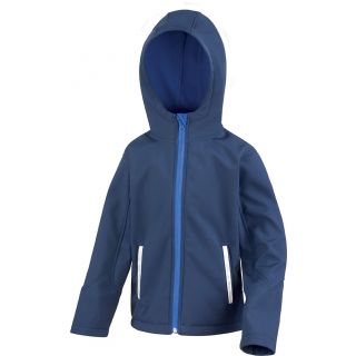 Veste Softshell Capuche Enfant R224JY - Navy / Royal Blue