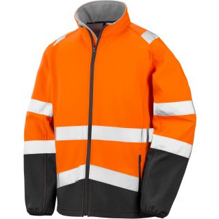 Veste softshell haute visibilité R450X - Fluorescent Orange / Black
