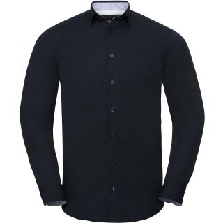 Chemise ultimate stretch manches longues RU966M - Bright Navy / Oxford Blue / White
