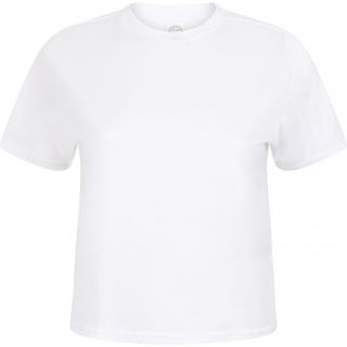 T-SHIRT COURT COUPE CARRÉE FEMME White