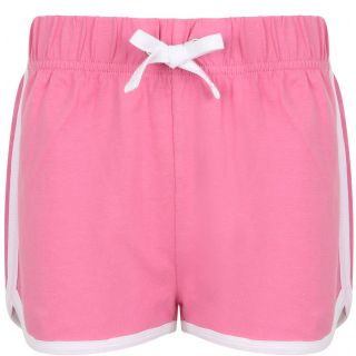 SHORT ENFANT RETRO Bright Pink / White