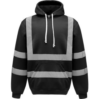 Sweatshirt capuche haute visibilité Black