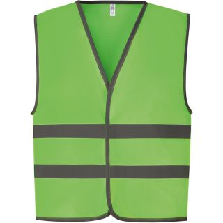 Gilet enfant avec bordures et bandes réfléchissantes YHVW102CH - Lime