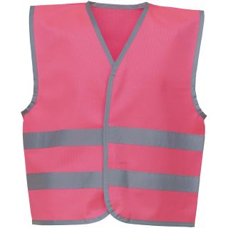 Gilet enfant avec bordures et bandes réfléchissantes YHVW102CH - Pink