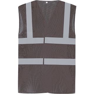 Gilet haute visibilité à maille ajourée recyclée Grey