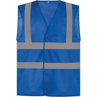Gilet haute visibilité à maille ajourée recyclée Royal Blue