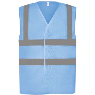 Gilet haute visibilité à maille ajourée recyclée Sky Blue