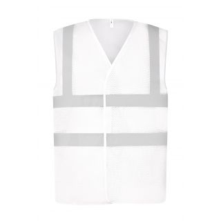 Gilet haute visibilité à maille ajourée recyclée White