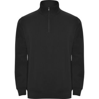 Sweat-shirt homme demi zip ANETO noir