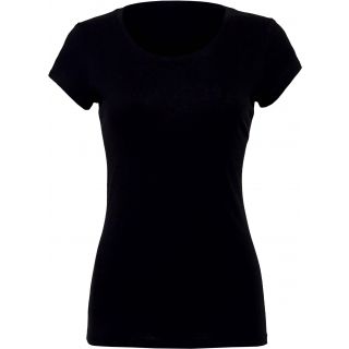 T-shirt femme manches courtes col rond BE6004 - Black
