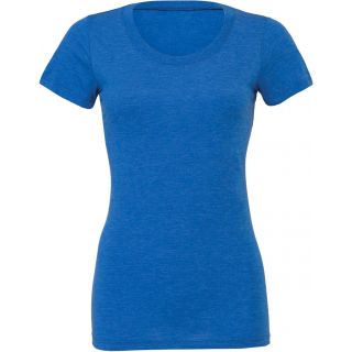 T-shirt femme triblend col rond BE8413 - True Royal Triblend