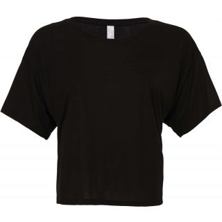 T-shirt femme silhouette boxy BE8881 - Black