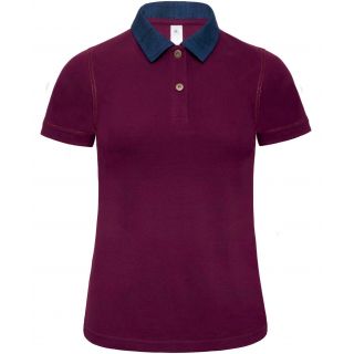 Polo femme DNM Forward PWD31 - Denim / Burgundy
