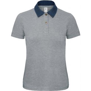 Polo femme DNM Forward PWD31 - Denim / Heather Grey