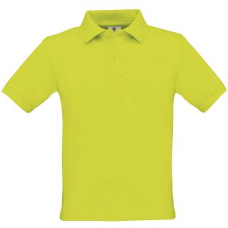 Polo enfant manches courtes Safran SAFE - Pixel Lime