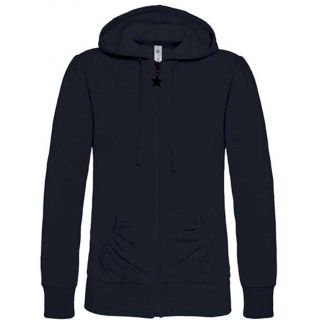 Sweat-shirt femme à capuche zippé Wonder Women WW641 - Black de face