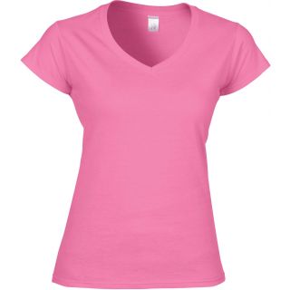 T-shirt femme col V Softstyle GI64V00L - Azalea