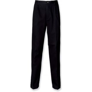 Pantalon homme chino à pinces H600 - Black