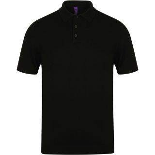 Polo tricot manches courtes H716 - Black