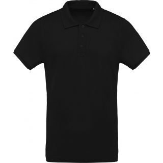 Polo homme bio piqué manches courtes K209 - Black