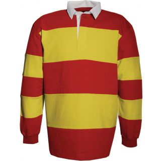 Polo rugby K215 - Red / Yellow
