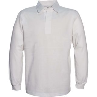 Polo homme rugby uni col blanc K217 - White