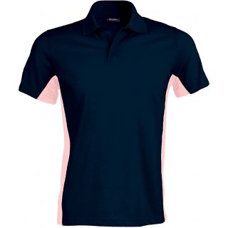 Polo bicolore manches courtes Flag K232 - Navy / Deep Pink