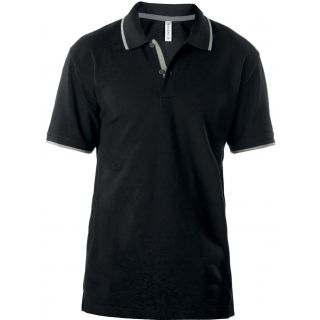 Polo homme manches courtes K246 - Black / Light Grey