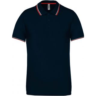 Polo manches courtes avec liserés contrastés K250 - Navy / Red / White