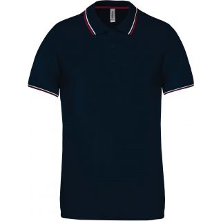 Polo manches courtes avec liserés contrastés K250 - Navy / Wine / White