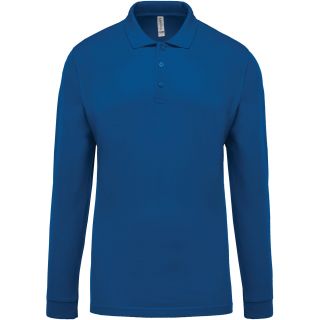 Polo homme piqué manches longues K256 - Light Royal Blue