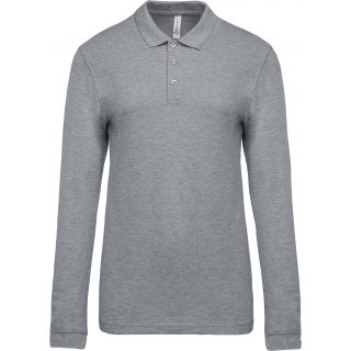 Polo homme piqué manches longues K256 - Oxford Grey