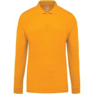 Polo homme piqué manches longues K256 - Yellow