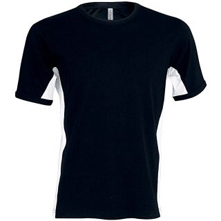 T-shirt bicolore manches courtes Tiger K340 - Black / White