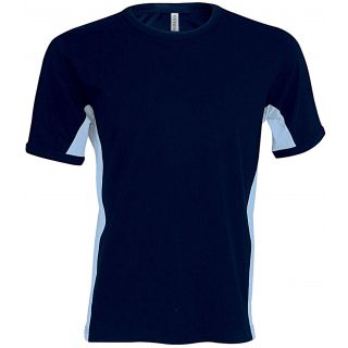 T-shirt bicolore manches courtes Tiger K340 - Navy / Sky Blue